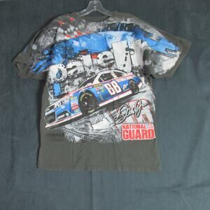 Chase Authentics T Shirt Mens Large Gray Dale Jr NASCAR National Guard Crew Tee